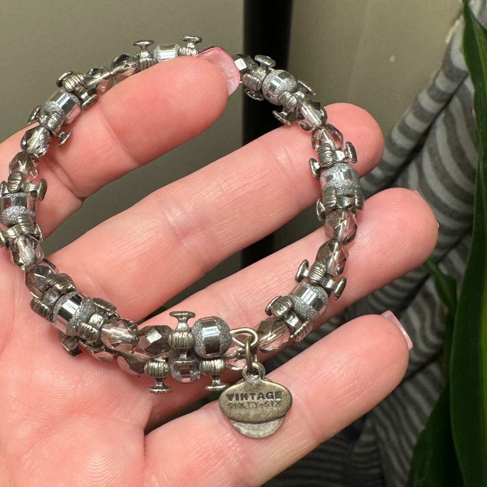 Alex and ani silver vintage 66 wrap bracelet